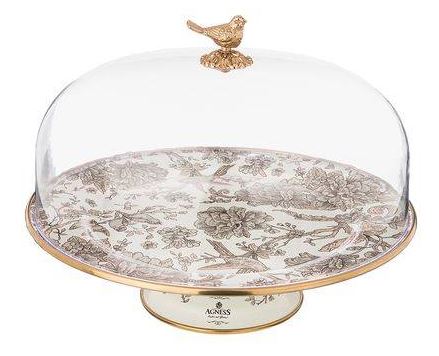 ТОРТОВНИЦА AGNESS С КРЫШКОЙ, СЕРИЯ ROYAL GARDEN ДИА.30СМ